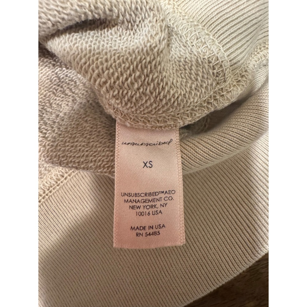 Unsubscribed Puff Sleeve Sweatshirt new‎ with tags washed olive XS - Picture 3 of 7